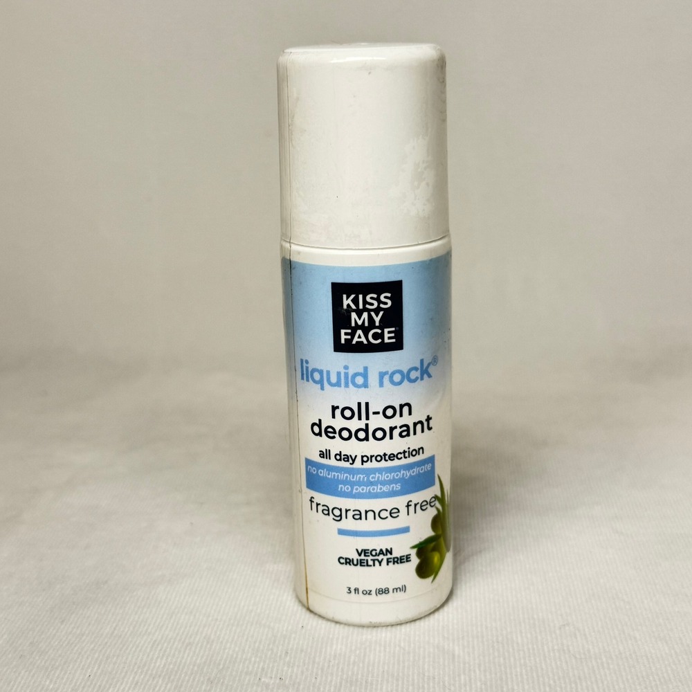 Kiss My Face Liquid Rock Roll-On Deodorant Fragrance Free 3 oz Aluminum-Free